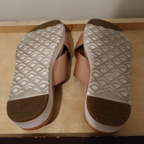 Ugg Leather Cross Slides - Size 8 - Picture 5 of 5